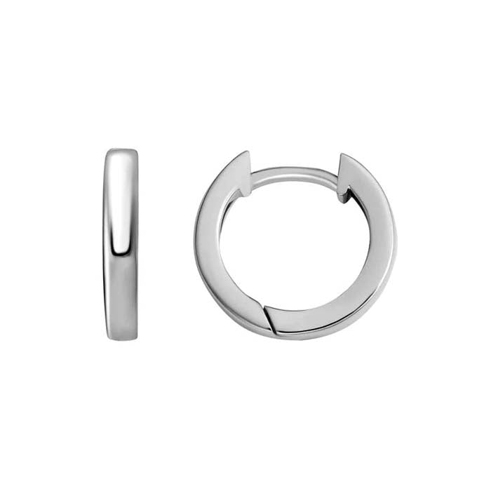 Mountz Collection 12MM Square-Edged Hoop Earrings in Sterling Silver