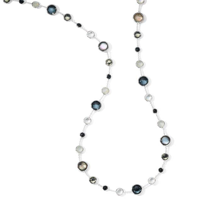 Ippolita 36" Lollipop Lollitini "Black Tie" Long Necklace in Sterling Silver