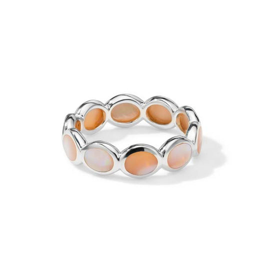 Ippolita Pink Shell Polished Rock Candy All-Around Ovals Ring in Sterling Silver