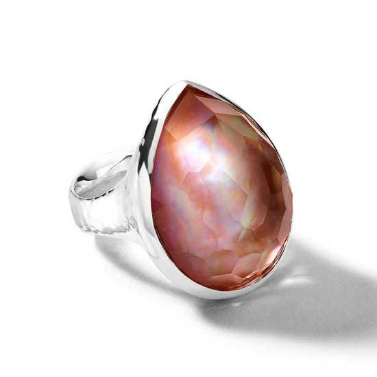 Ippolita Brown Shell Pear Shape "Wonderland" Ring in Sterling Silver
