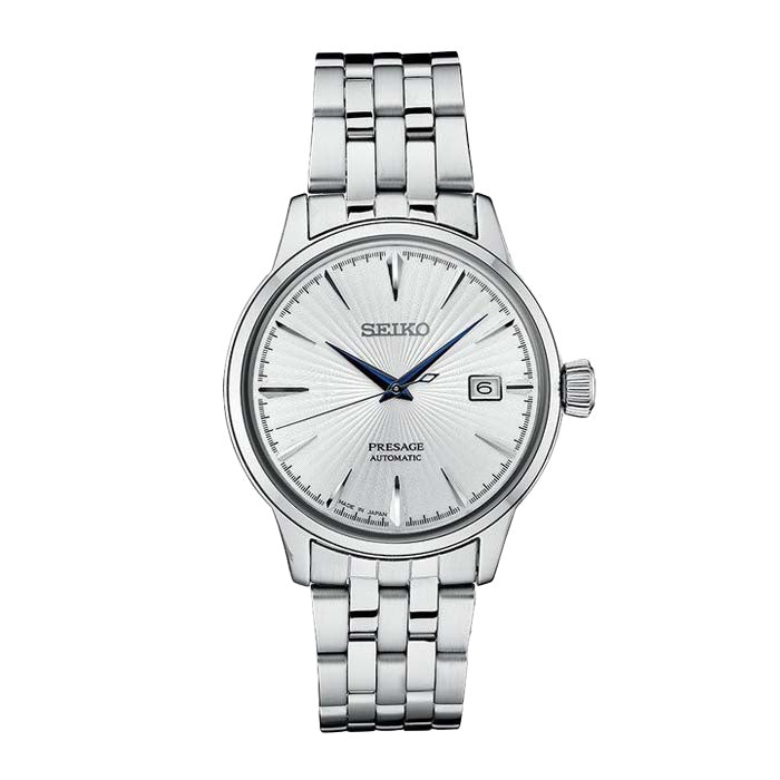 Seiko 40MM Presage Collection White Dial Automatic Watch in Stainless Steel