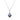 Mountz Collection London Blue Topaz and Diamond Pendant Necklace in 14K White Gold