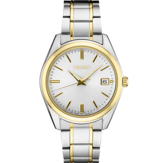 Seiko 40MM Essentials Collection White Dial Stainless Steel Bracelet Watch