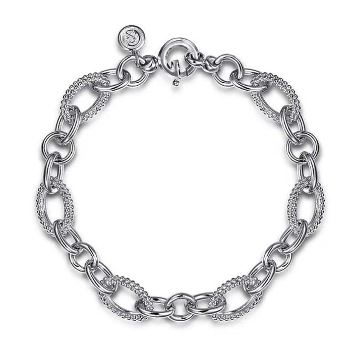 Gabriel & Co Bujukan Link Chain Bracelet in Sterling Silver