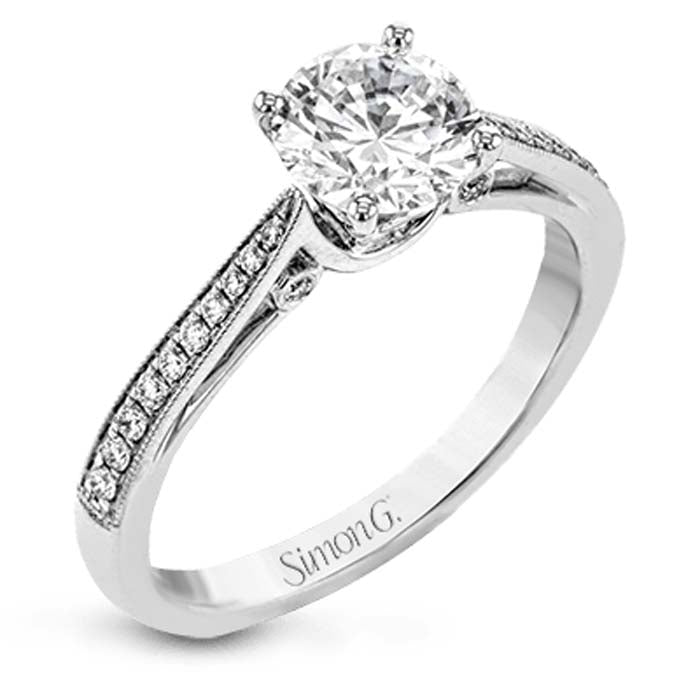 Simon G. Engagement Ring Semi-Mounting in 18K White Gold