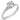 Simon G. Tapered Shoulder Engagement Ring Semi-Mounting in 18K White Gold
