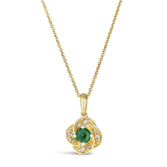 Le Vian Swirl Pendant featuring Costa Smeralda Emerald and Nude Diamonds in 14K Honey Gold