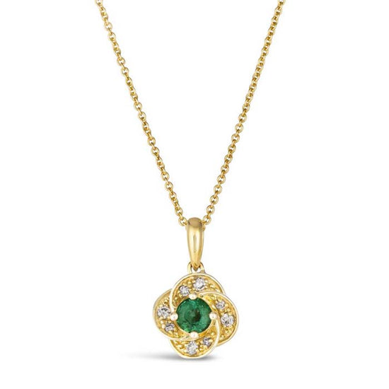 Le Vian Swirl Pendant featuring Costa Smeralda Emerald and Nude Diamonds in 14K Honey Gold