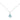 Mountz Collection Cushion Aquamarine Pendant Necklace in 14K White Gold