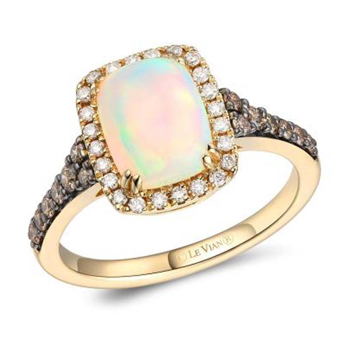 Le Vian Ring featuring Neopolitan Opal with Chocolate and Nude Diamonds in 14K Honey Gold