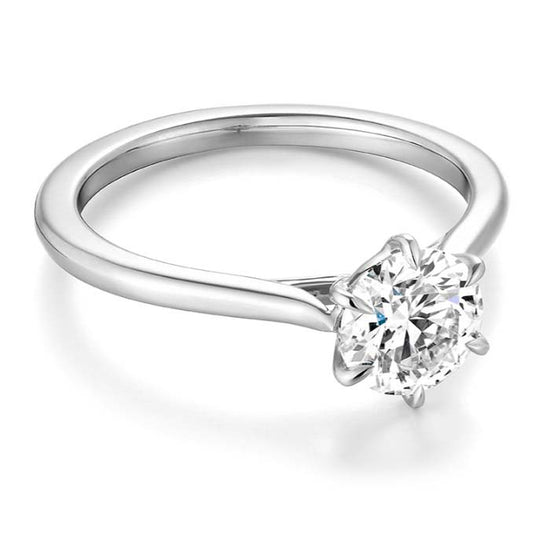 Hearts On Fire 1.0CT Camilla Six-Prong Solitaire Complete Engagement Ring in Platinum