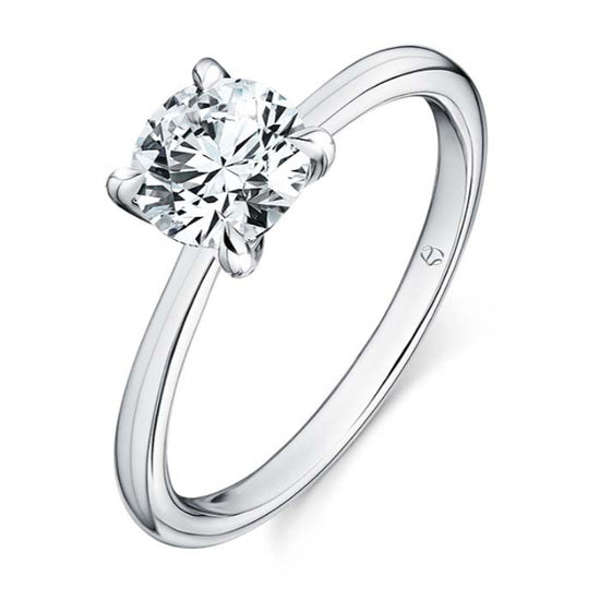 Hearts On Fire .30CT Vela Solitaire Complete Engagement Ring in Platinum