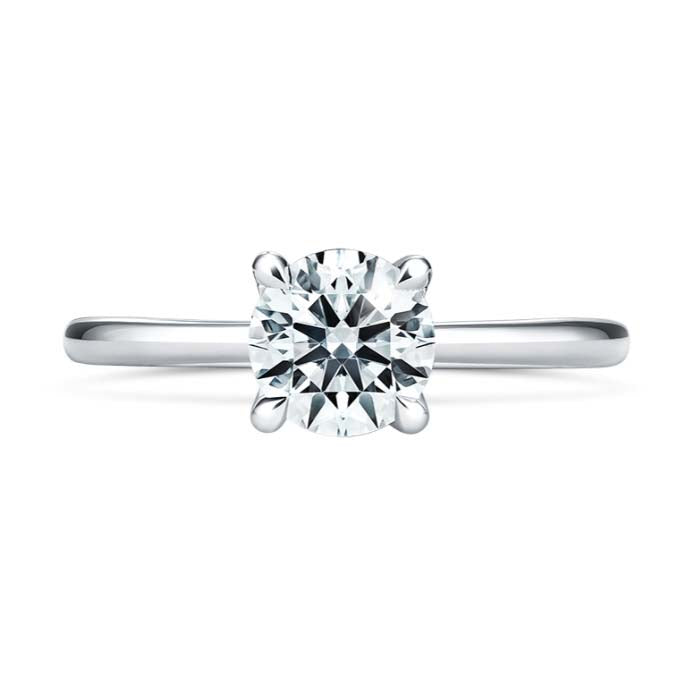 Hearts On Fire .30CT Vela Solitaire Complete Engagement Ring in Platinum