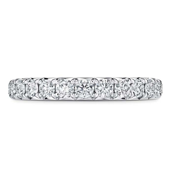 Hearts On Fire Vela French Cut Pavé Band in Platinum