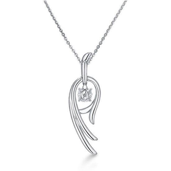 Hearts On Fire Vela Twisted Diamond Pendant in 18K White Gold