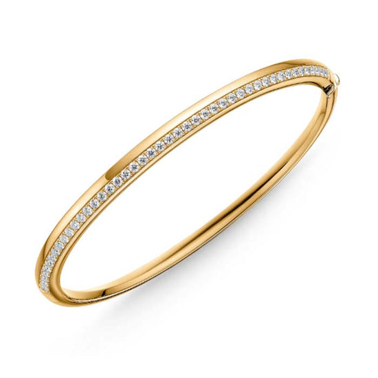 Hearts On Fire Barre Pavé Bangle in 18K Yellow Gold