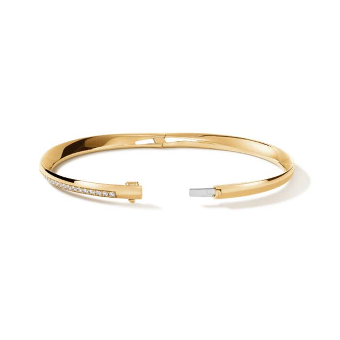 Hearts On Fire Barre Pavé Bangle in 18K Yellow Gold