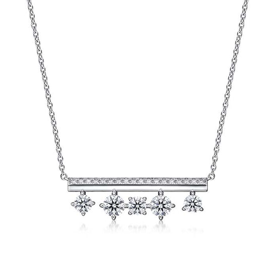 Hearts On Fire Barre Floating Diamond Pavé Pendant Necklace in 18K White Gold