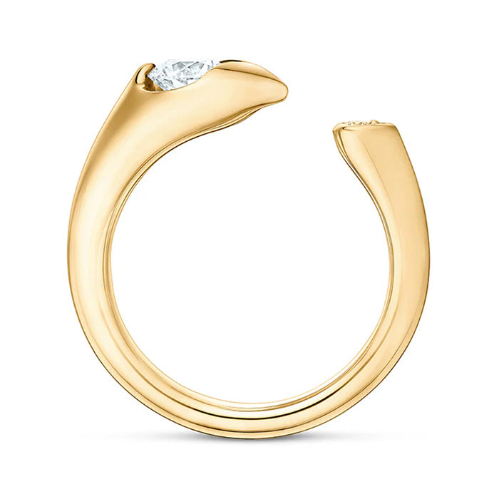 Hearts On Fire LU Open Droplet Ring in 18K Yellow Gold