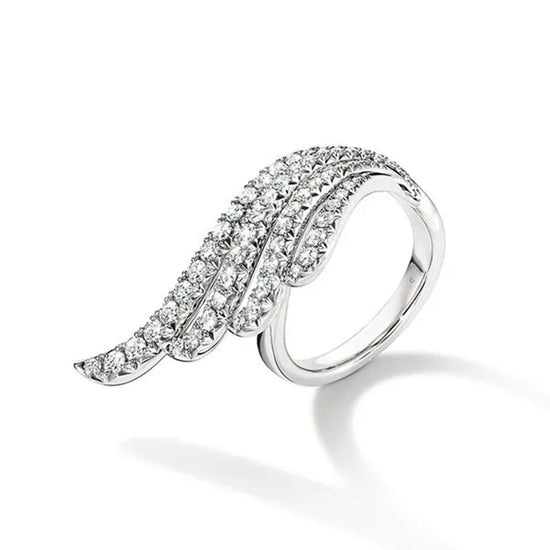 Hearts On Fire VELA French Cut Pavé Diamond Cocktail Ring in 18K White Gold