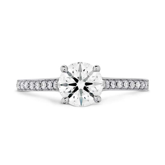 Hearts On Fire Illustrious Complete Engagement Ring with Diamond Intensive Band in Platinum