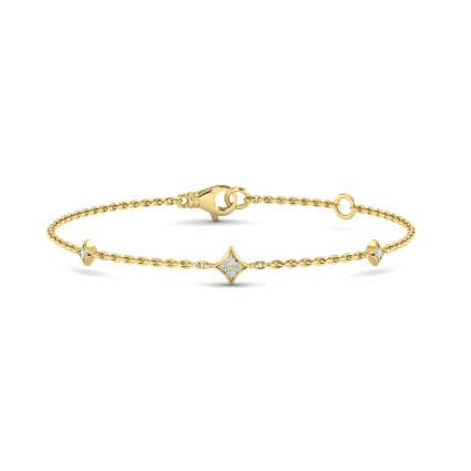 Vlora Estrella Diamond Multi-Star Bracelet in 14K Yellow Gold