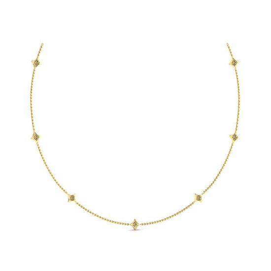 Vlora Estrella Multi Diamond Star Necklace in 14K Yellow Gold