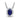 Vlora Adella Sapphire and Diamond Pendant Necklace in 14K White Gold