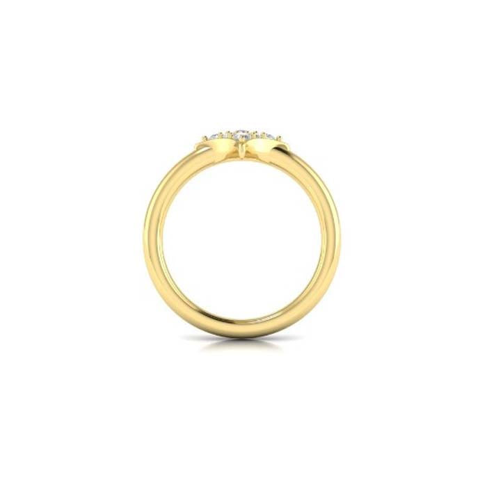 Vlora Diamond 4-Point Star "Estrella Collection" Ring in 14K Yellow Gold