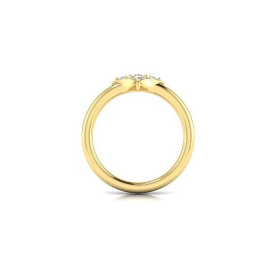 Vlora Diamond 4-Point Star "Estrella Collection" Ring in 14K Yellow Gold