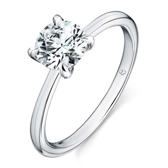 Hearts On Fire .70CT Vela Solitaire Complete Engagement Ring in Platinum