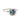 Mountz Collection Cushion Shaped Aquamarine and Diamond Halo Ring in 14K White Gold