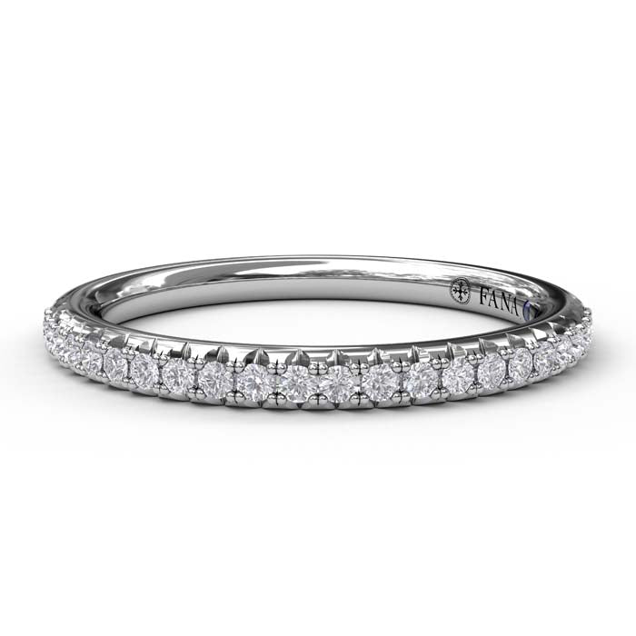 Fana .17CTW Diamond Wedding Band in 14K White Gold