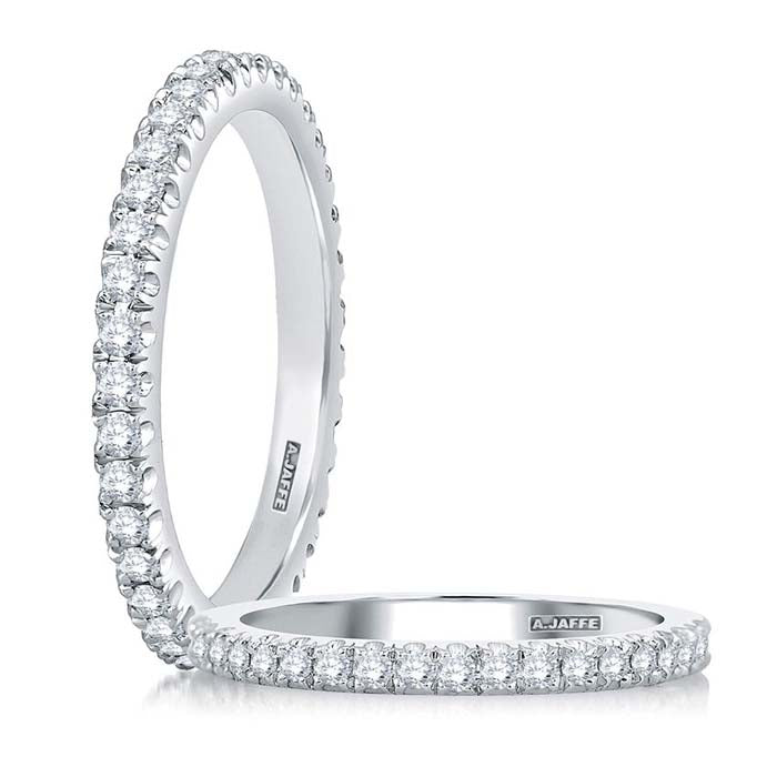 A. Jaffe Diamond Eternity Wedding Band 14K White Gold