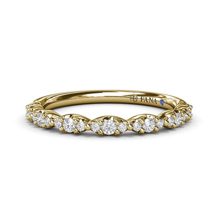 Fana Cluster Marquise Diamond Wedding Band in 14K Yellow Gold