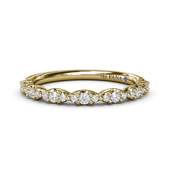 Fana Cluster Marquise Diamond Wedding Band in 14K Yellow Gold