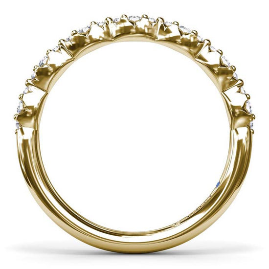 Fana Cluster Marquise Diamond Wedding Band in 14K Yellow Gold