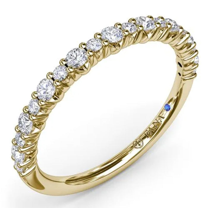 Fana Alternating Shared Prong Diamond Wedding Band in 14K Yellow Gold