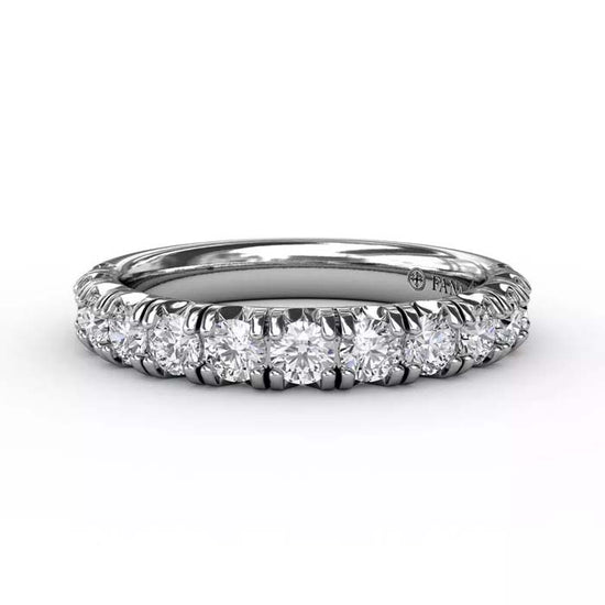 Fana Modern Pavé 13-Stone Diamond Wedding Band in 14K White Gold