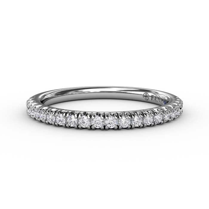 Fana 1/4CTW Halfway Diamond Band in 14K White Gold