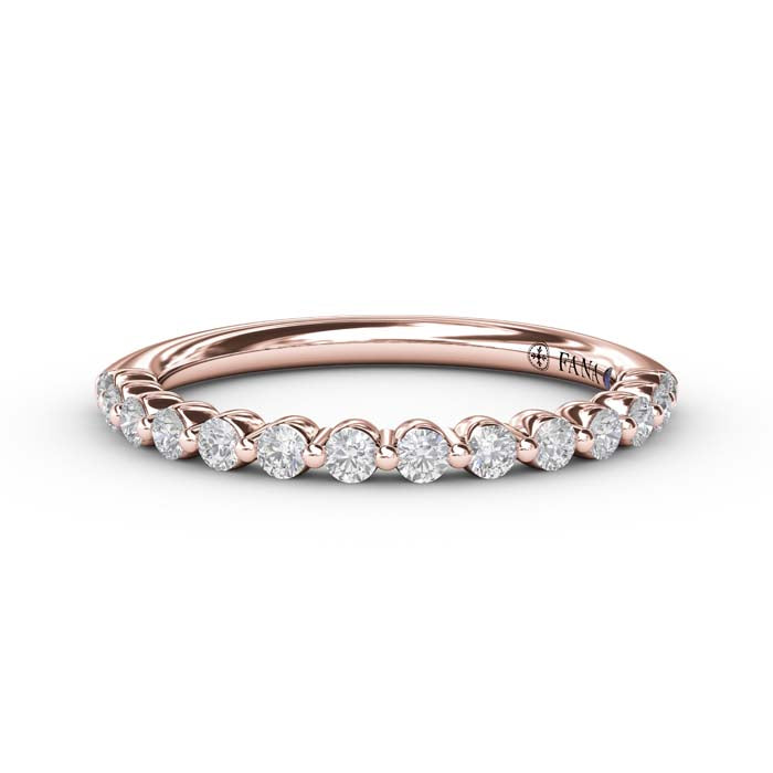 Fana 1/4CTW Single Prong Diamond Band in 14K Rose Gold