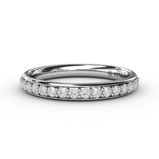 Fana Shared Prong Diamond Wedding Band in 14K White Gold