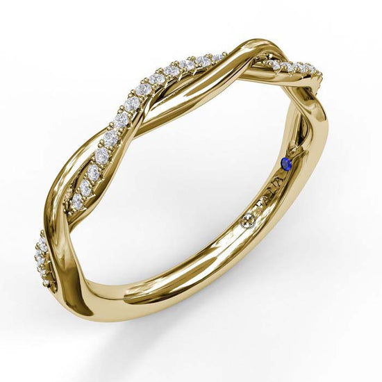 Fana Narrow Twist Wedding Band in 14K Yellow Gold