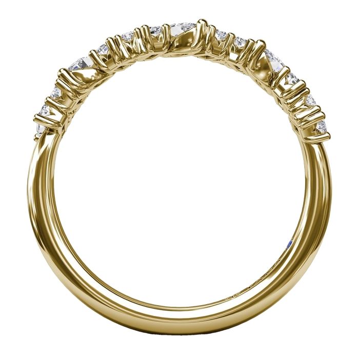 Fana .40CTW Mixed Shape Diamond Wedding Band in 14K Yellow Gold