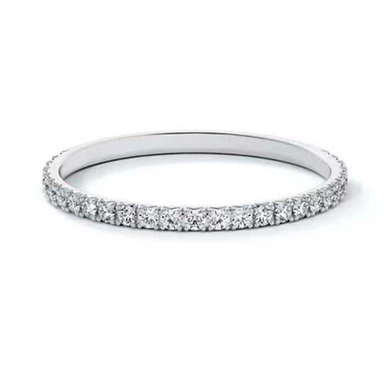 De Beers Forevermark .72CTW Diamond French Pavé Wedding Band in 18K White Gol