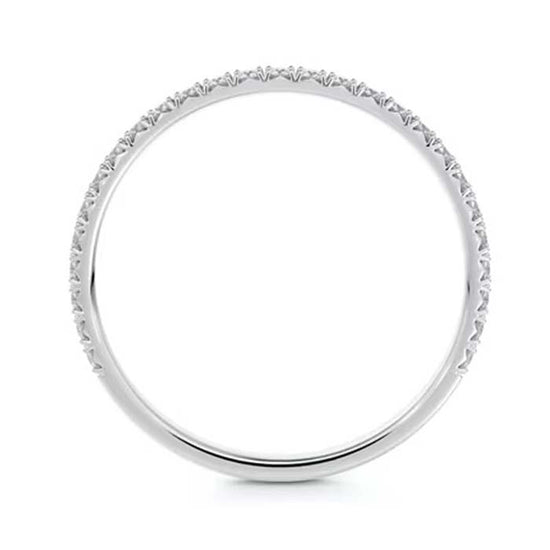 De Beers Forevermark .72CTW Diamond French Pavé Wedding Band in 18K White Gol