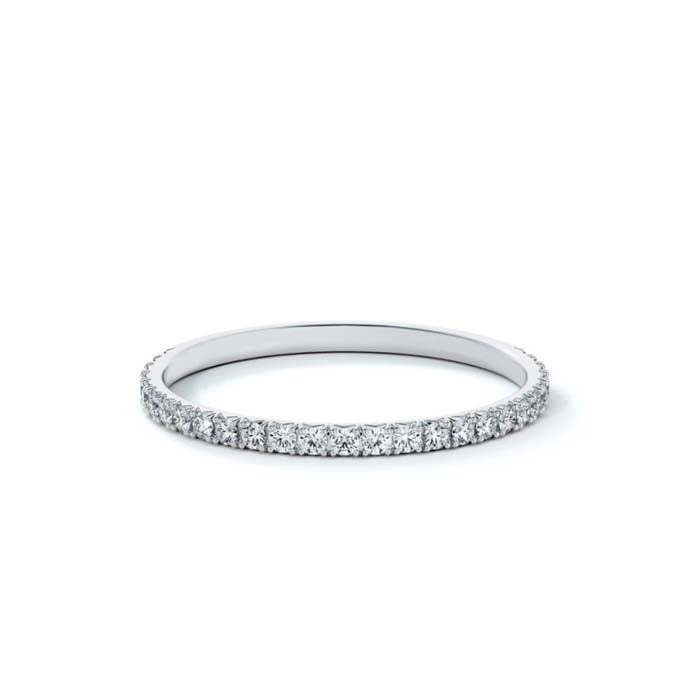 De Beers Forevermark .27CTW Diamond French Pavé Wedding Band in 18K White Gol