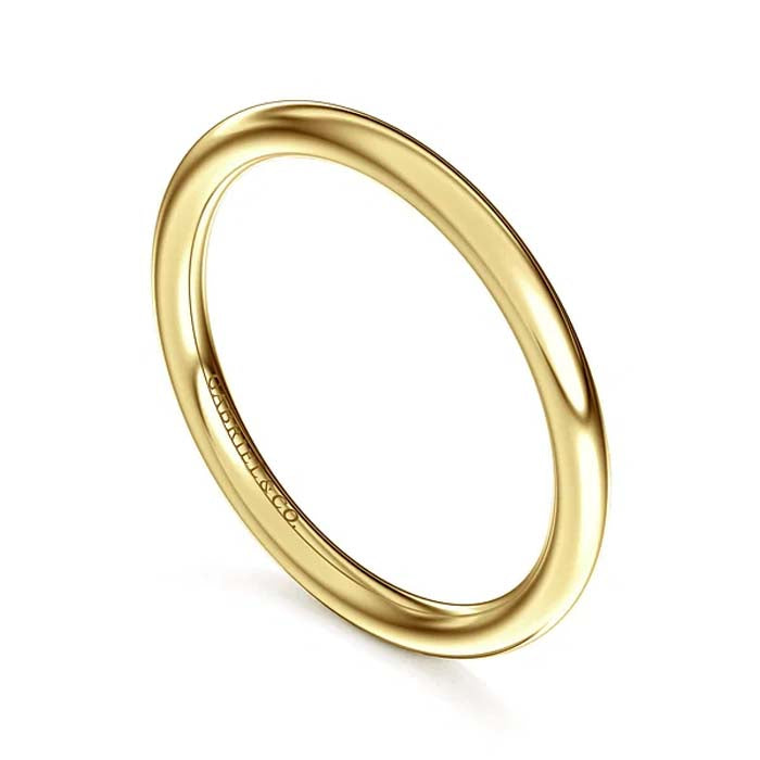 Gabriel & Co. Rounded Wedding Band in 14K Yellow Gold