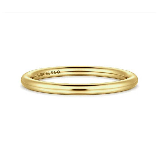 Gabriel & Co. Rounded Wedding Band in 14K Yellow Gold