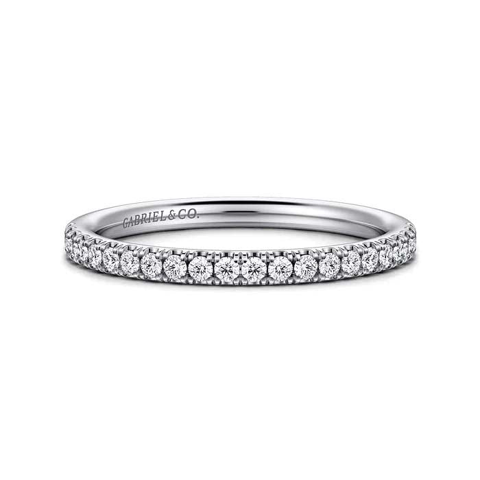 Gabriel & Co. Diamond Wedding Band in 14K White Gold